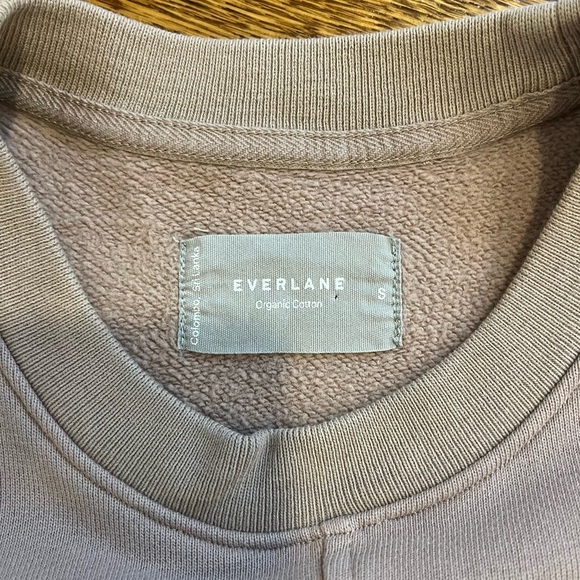 Everlane Organic Cotton Track Dress Tan Mini Dress Oversized Sweatshirt Neutral - Picture 13 of 13